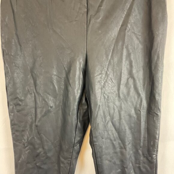 Good American Good Waist Vegan Leather Pants Faux Leather Leggings 5 US 2XL - Picture 3 of 11